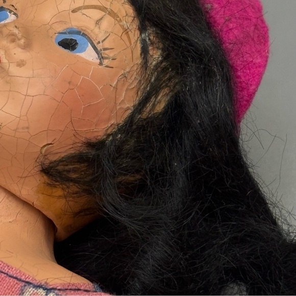 Creepy Haunted Horror Doll, Goth Spooky Doll, OOAK, Halloween Decor, Vintage - Picture 13 of 14